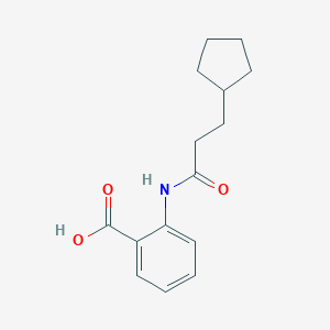 molecular formula C15H19NO3 B310120 2-[(3-Cyclopentylpropanoyl)amino]benzoic acid 