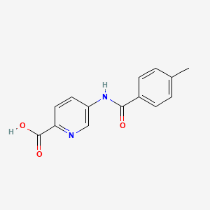 molecular formula C14H12N2O3 B3101254 5-[(4-Methylbenzoyl)amino]pyridine-2-carboxylic acid CAS No. 138815-74-4