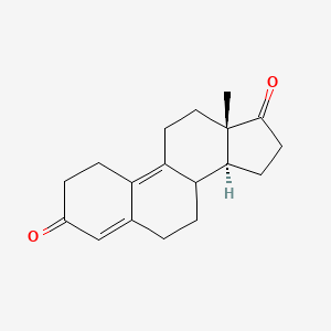 molecular formula C18H22O2 B3101266 (S)-13-Methyl-1,6,7,8,11,12,13,14,15,16-decahydro-2H-cyclopenta[a]phenanthrene-3,17-dione CAS No. 13885-20-6