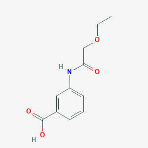 molecular formula C11H13NO4 B310130 3-[(Ethoxyacetyl)amino]benzoicacid 