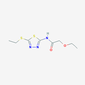 molecular formula C8H13N3O2S2 B310132 2-ethoxy-N-[5-(ethylthio)-1,3,4-thiadiazol-2-yl]acetamide 