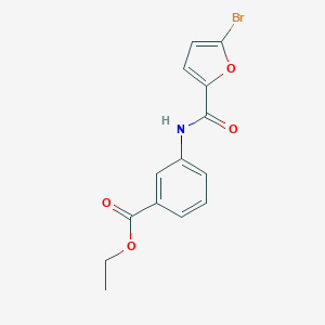 molecular formula C14H12BrNO4 B310136 Ethyl 3-[(5-bromo-2-furoyl)amino]benzoate 