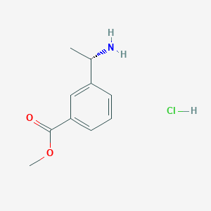 molecular formula C10H14ClNO2 B3101371 (S)-3-(1-Amino-ethyl)-benzoic acid methyl ester hydrochloride CAS No. 1391439-19-2