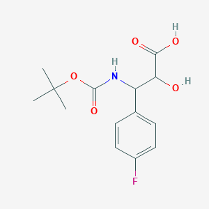 molecular formula C14H18FNO5 B3101379 N-Boc-(2R,3R)-3-amino-2-hydroxy-3-(4-fluorophenyl)propanoic acid CAS No. 1391461-74-7