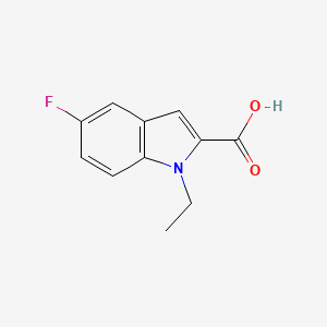 molecular formula C11H10FNO2 B3101385 1-ethyl-5-fluoro-1H-indole-2-carboxylic acid CAS No. 1391467-29-0
