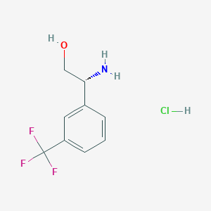 molecular formula C9H11ClF3NO B3101392 (R)-2-Amino-2-(3-(trifluoromethyl)phenyl)ethanol hydrochloride CAS No. 1391515-37-9