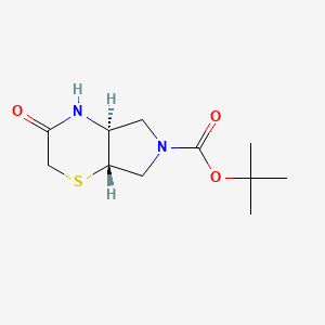 molecular formula C11H18N2O3S B3101421 Cis-Tert-Butyl 3-Oxohexahydropyrrolo[3,4-B][1,4]Thiazine-6(2H)-Carboxylate CAS No. 1391732-43-6