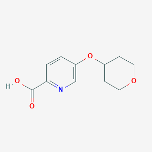 molecular formula C11H13NO4 B3101456 5-(Oxan-4-yloxy)pyridine-2-carboxylic acid CAS No. 1393330-58-9