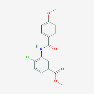 molecular formula C16H14ClNO4 B310148 Methyl 4-chloro-3-[(4-methoxybenzoyl)amino]benzoate 