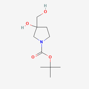 molecular formula C10H19NO4 B3101488 叔丁基 3-羟基-3-(羟甲基)吡咯烷-1-羧酸酯 CAS No. 1393732-46-1