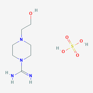 molecular formula C7H18N4O5S B3101498 4-(2-羟乙基)哌嗪-1-甲酰胺硫酸盐（盐） CAS No. 1394042-87-5