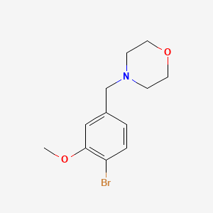 molecular formula C12H16BrNO2 B3101501 4-(4-Bromo-3-methoxybenzyl)morpholine CAS No. 1394291-37-2