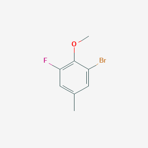 molecular formula C8H8BrFO B3101502 1-溴-3-氟-2-甲氧基-5-甲基苯 CAS No. 1394291-45-2