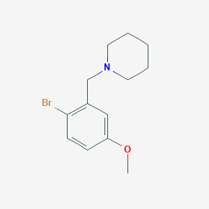 molecular formula C13H18BrNO B3101506 1-[(2-Bromo-5-methoxyphenyl)methyl]piperidine CAS No. 1394291-60-1