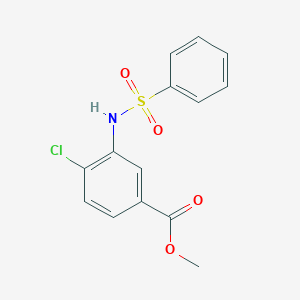 molecular formula C14H12ClNO4S B310151 Methyl 4-chloro-3-[(phenylsulfonyl)amino]benzoate 
