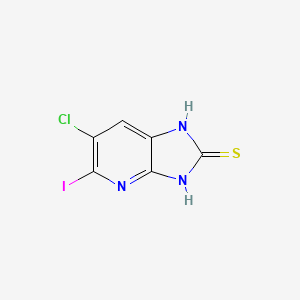 molecular formula C6H3ClIN3S B3101514 6-Chloro-5-iodo-1H-imidazo[4,5-b]pyridine-2(3H)-thione CAS No. 1394373-25-1