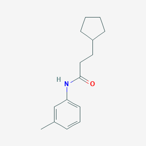 molecular formula C15H21NO B310152 3-cyclopentyl-N-(3-methylphenyl)propanamide 