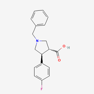 (3R,4S)-1-Benzyl-4-(4-fluorophenyl)pyrrolidine-3-carboxylic acid