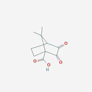 molecular formula C10H12O4 B3101546 7,7-Dimethyl-2,3-dioxo-bicyclo[2.2.1]heptane-1-carboxylic acid CAS No. 139492-18-5