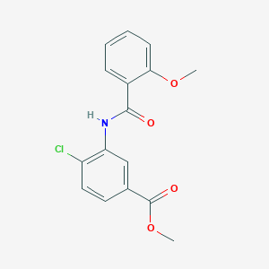 molecular formula C16H14ClNO4 B310155 Methyl 4-chloro-3-[(2-methoxybenzoyl)amino]benzoate 