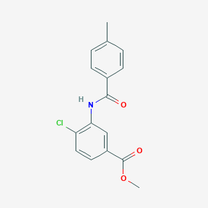 molecular formula C16H14ClNO3 B310156 Methyl 4-chloro-3-[(4-methylbenzoyl)amino]benzoate 