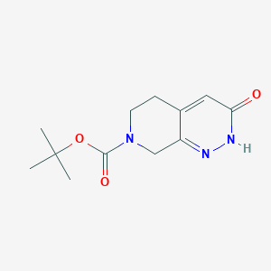 molecular formula C12H17N3O3 B3101570 tert-Butyl 3-oxo-2,3,5,6-tetrahydropyrido[3,4-c]pyridazine-7(8H)-carboxylate CAS No. 1395492-99-5