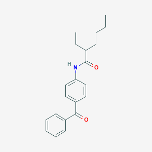 molecular formula C21H25NO2 B310158 N-(4-benzoylphenyl)-2-ethylhexanamide 