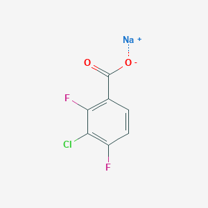 molecular formula C7H2ClF2NaO2 B3101607 Sodium 3-chloro-2,4-difluorobenzoate CAS No. 1396762-34-7