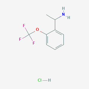 molecular formula C9H11ClF3NO B3101620 1-(2-(Trifluoromethoxy)phenyl)ethanamine HCl CAS No. 1396816-27-5