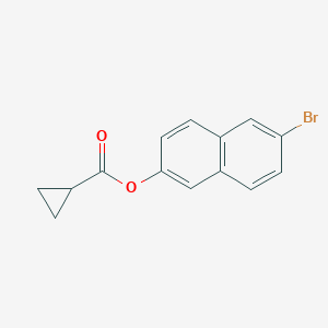 molecular formula C14H11BrO2 B310167 6-Bromo-2-naphthylcyclopropanecarboxylate 
