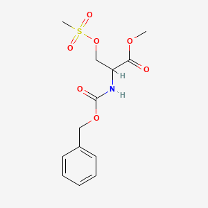molecular formula C13H17NO7S B3101675 Methyl 3-methylsulfonyloxy-2-(phenylmethoxycarbonylamino)propanoate CAS No. 1396968-11-8