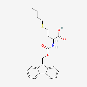 molecular formula C23H27NO4S B3101678 Fmoc-DL-丁硫氨酸 CAS No. 1396969-21-3
