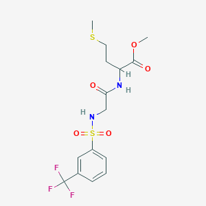 Methyl 4-methylsulfanyl-2-[[2-[[3-(trifluoromethyl)phenyl]sulfonylamino]acetyl]amino]butanoate