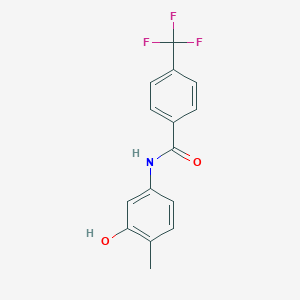 molecular formula C15H12F3NO2 B310170 N-(3-hydroxy-4-methylphenyl)-4-(trifluoromethyl)benzamide 