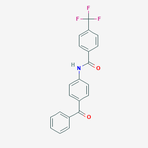 molecular formula C21H14F3NO2 B310171 N-(4-benzoylphenyl)-4-(trifluoromethyl)benzamide 