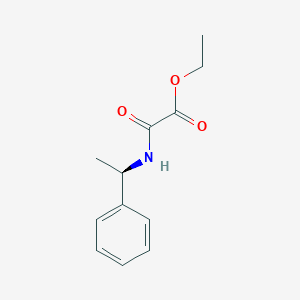 molecular formula C12H15NO3 B3101730 Acetic acid, 2-oxo-2-[[(1R)-1-phenylethyl]amino]-, ethyl ester CAS No. 1398512-13-4