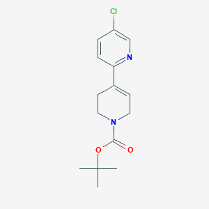 molecular formula C15H19ClN2O2 B3101755 叔丁基 4-(5-氯吡啶-2-基)-3,6-二氢-2H-吡啶-1-羧酸酯 CAS No. 1400593-06-7