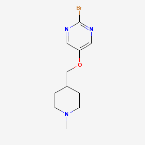 molecular formula C11H16BrN3O B3101764 2-Bromo-5-(1-methyl-piperidin-4-ylmethoxy)pyrimidine CAS No. 1400764-13-7