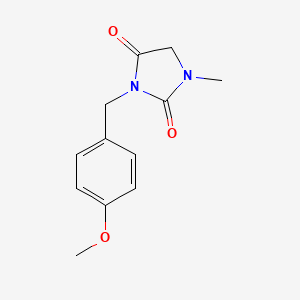 molecular formula C12H14N2O3 B3101780 3-(4-Methoxybenzyl)-1-methylimidazolidine-2,4-dione CAS No. 1401066-00-9