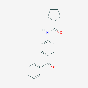 molecular formula C19H19NO2 B310182 N-(4-benzoylphenyl)cyclopentanecarboxamide 