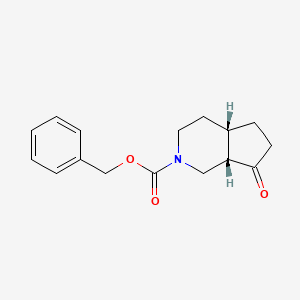 molecular formula C16H19NO3 B3101822 (4AS,7aS)-benzyl 7-oxohexahydro-1H-cyclopenta[c]pyridine-2(3H)-carboxylate CAS No. 140211-07-0