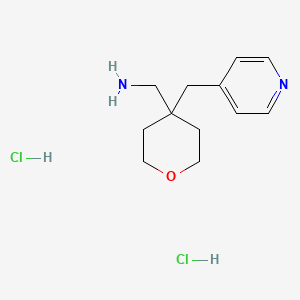 molecular formula C12H20Cl2N2O B3101828 [4-(Pyridin-4-ylmethyl)oxan-4-yl]methanamine dihydrochloride CAS No. 1402232-62-5