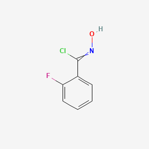 molecular formula C7H5ClFNO B3101836 2-fluoro-N-hydroxybenzenecarboximidoyl chloride CAS No. 1402390-94-6