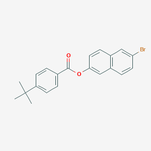 molecular formula C21H19BrO2 B310185 6-Bromo-2-naphthyl 4-tert-butylbenzoate 