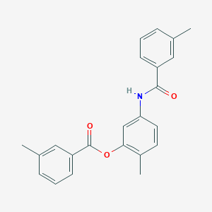 molecular formula C23H21NO3 B310190 2-Methyl-5-[(3-methylbenzoyl)amino]phenyl3-methylbenzoate 