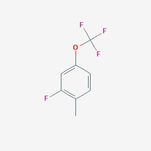 molecular formula C8H6F4O B3101910 2-Fluoro-1-methyl-4-(trifluoromethoxy)benzene CAS No. 1404195-14-7