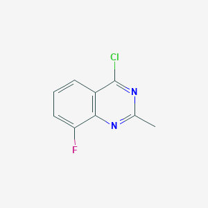 molecular formula C9H6ClFN2 B3101924 4-氯-8-氟-2-甲基喹唑啉 CAS No. 1404365-01-0