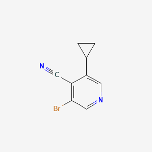 molecular formula C9H7BrN2 B3101928 3-Bromo-5-cyclopropylisonicotinonitrile CAS No. 1404367-14-1