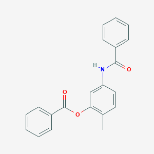 molecular formula C21H17NO3 B310194 5-(Benzoylamino)-2-methylphenylbenzoate 