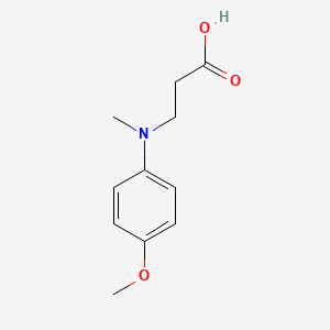 molecular formula C11H15NO3 B3101954 3-[(4-Methoxy-phenyl)-methyl-amino]-propionic acid CAS No. 14056-08-7